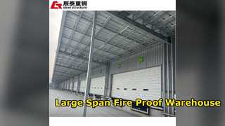 Steel Warehouse Building Large Span Fire Proof